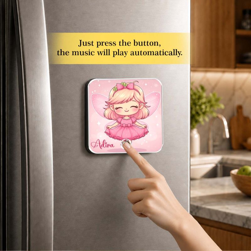 Princess Theme Return Gift for Girls  Personalized Musical Fridge Magnet Fairy Tale Gift Cartoon Magnet